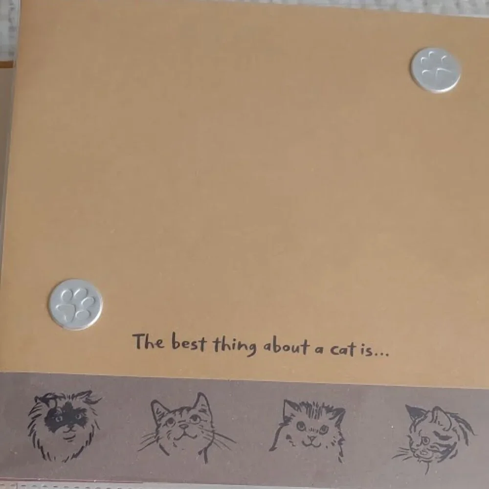 HALLMARK HAPPY TAILS CAT SCRAPBOOK PHOTO ALBUM 6.5" X 7.5" X 1 1/2" UNUSED - Picture 6 of 9